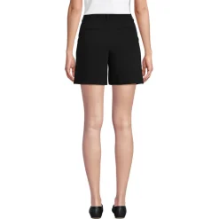 Bundfalten-Shorts aus Crêpe 18 cm für Damen