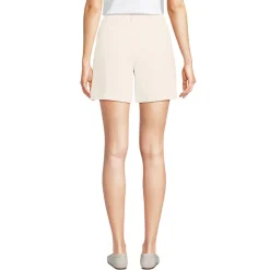 Bundfalten-Shorts aus Crêpe 18 cm für Damen