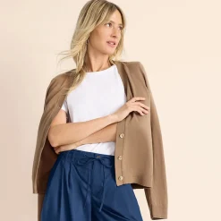 Cardigan aus Baumwolle/Seidenmix für Damen