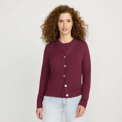 Cardigan aus Baumwolle/Seidenmix für Damen
