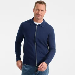 Cardigan aus Baumwolle/Seidenmix für Herren