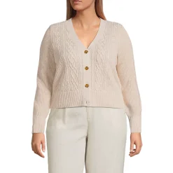 Cardigan aus Leinenmix für Damen in Plus-Größe