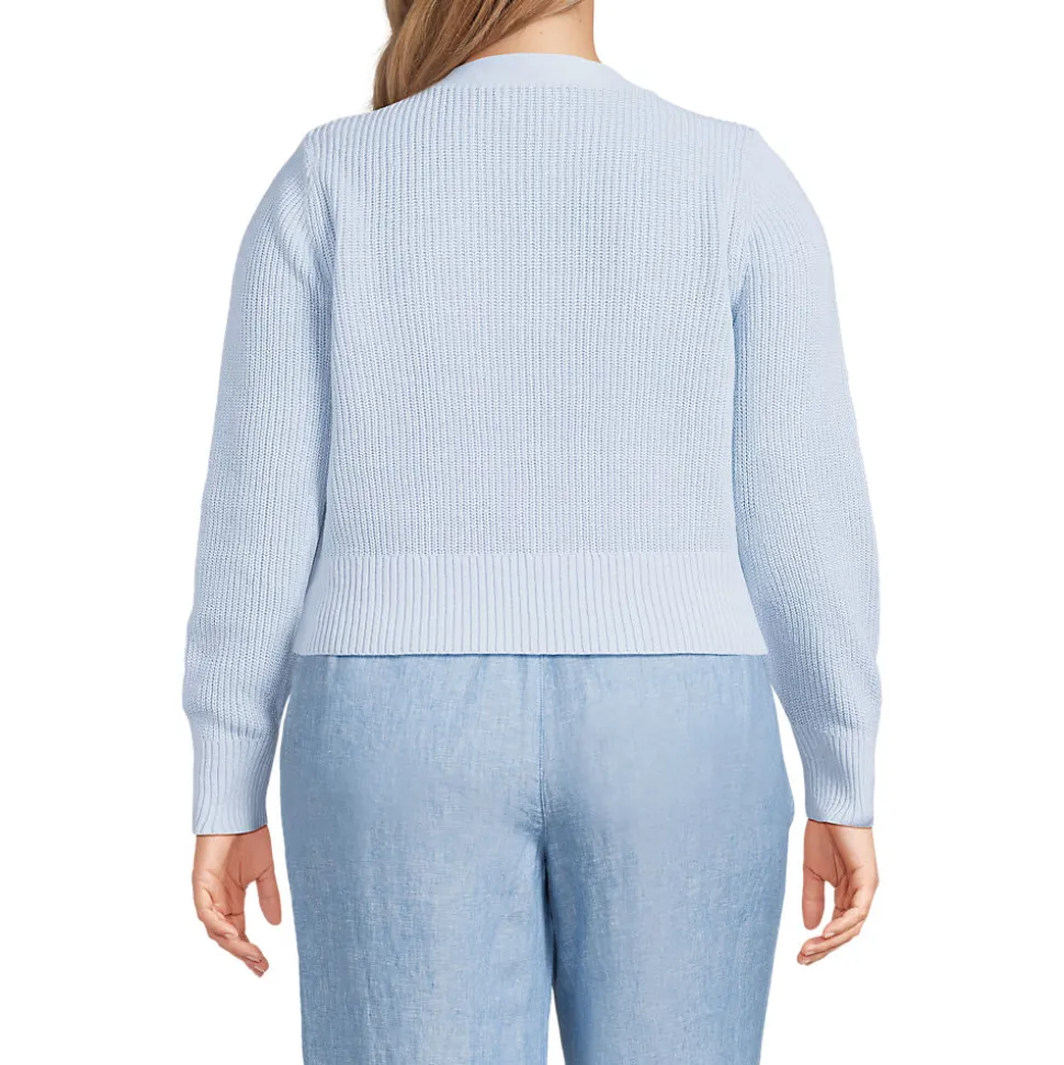Cardigan aus Leinenmix für Damen in Plus-Größe