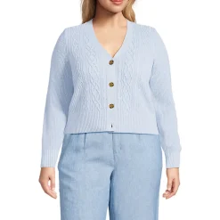 Cardigan aus Leinenmix für Damen in Plus-Größe