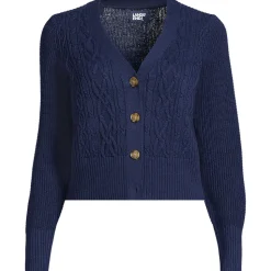 Cardigan aus Leinenmix für Damen in Plus-Größe