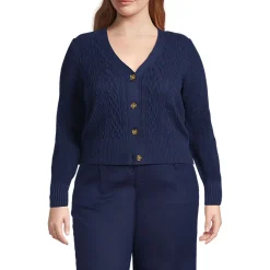 Cardigan aus Leinenmix für Damen in Plus-Größe