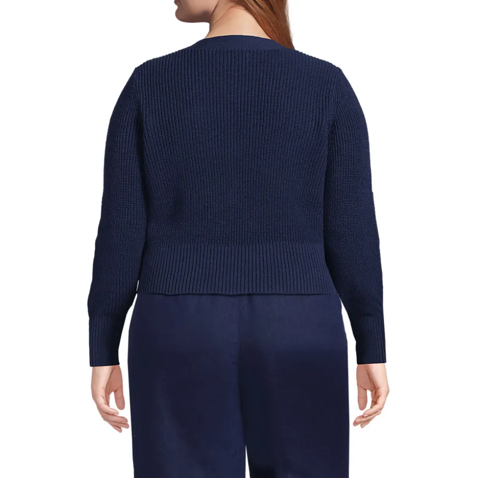 Cardigan aus Leinenmix für Damen in Plus-Größe
