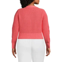 Cardigan aus Leinenmix für Damen in Plus-Größe