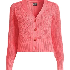 Cardigan aus Leinenmix für Damen in Plus-Größe
