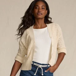 Cardigan aus Leinenmix für Damen