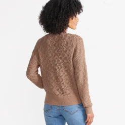 Cardigan aus Leinenmix für Damen