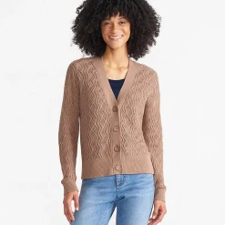 Cardigan aus Leinenmix für Damen