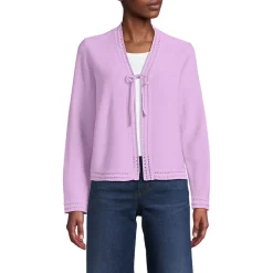 Cardigan aus Leinenmix zum Binden für Damen