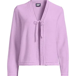 Cardigan aus Leinenmix zum Binden für Damen