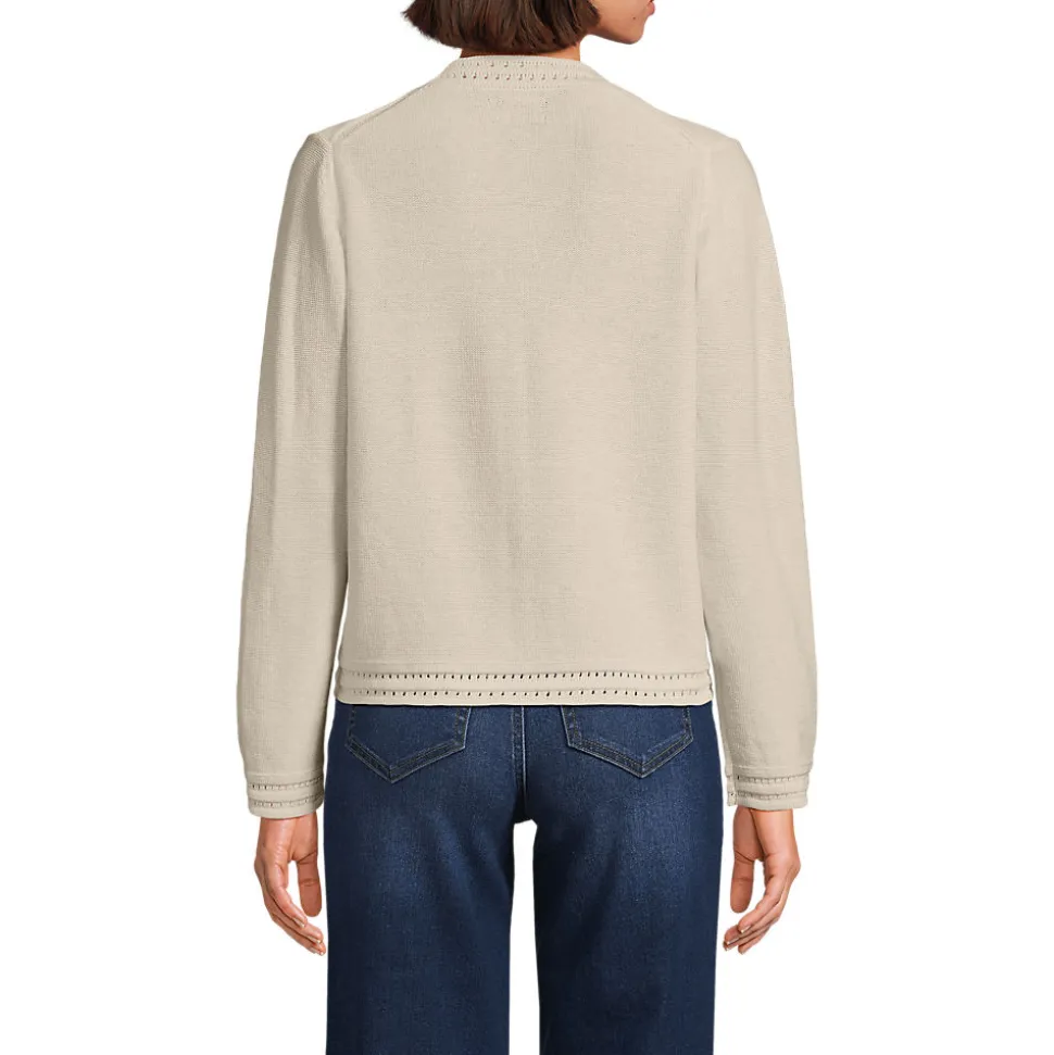 Cardigan aus Leinenmix zum Binden für Damen