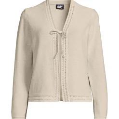 Cardigan aus Leinenmix zum Binden für Damen