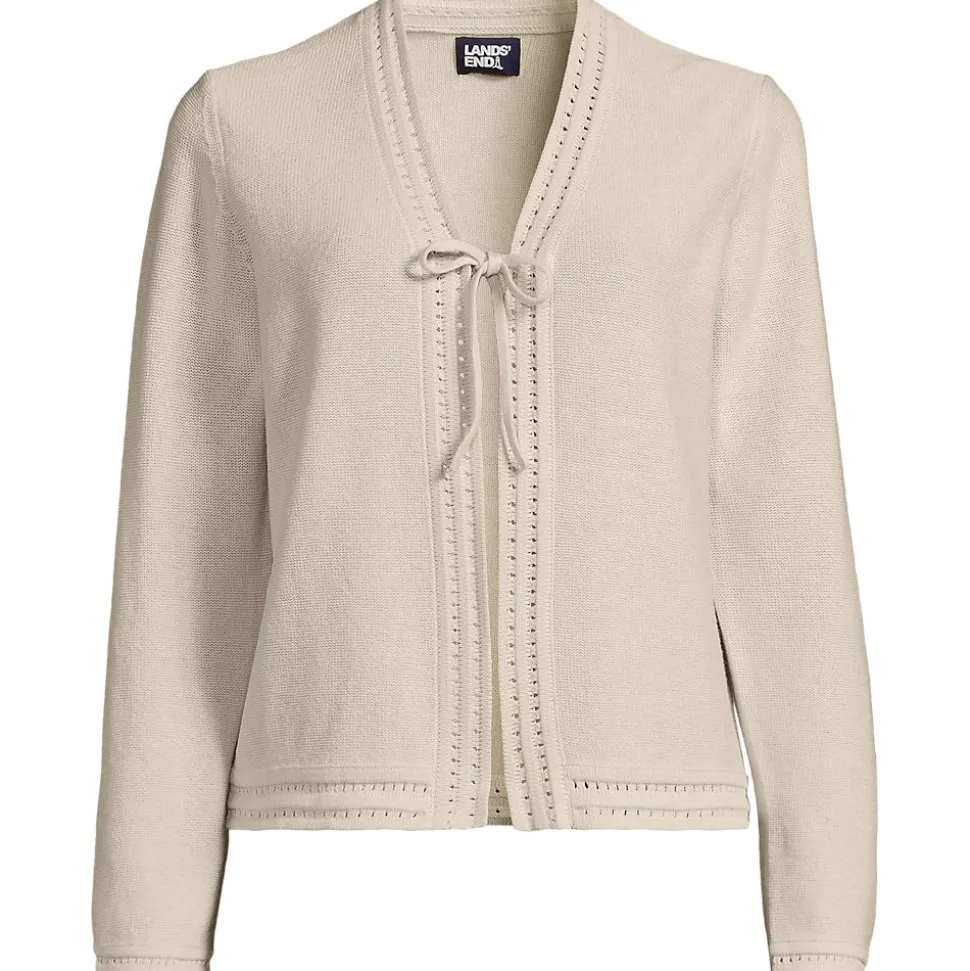 Cardigan aus Leinenmix zum Binden für Damen
