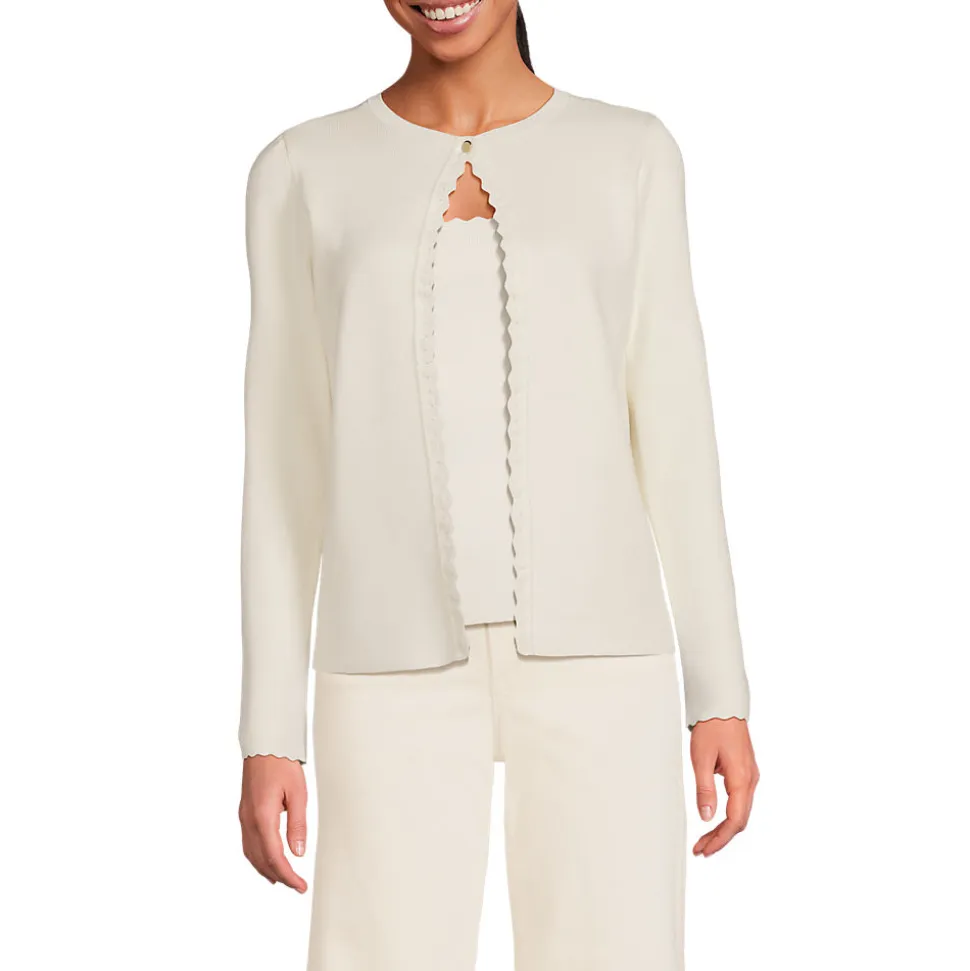 Cardigan mit Muschelrand für Damen