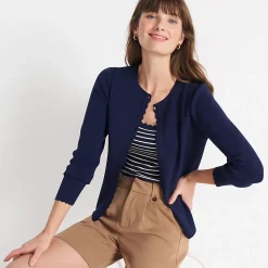 Cardigan mit Muschelrand für Damen