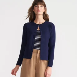 Cardigan mit Muschelrand für Damen