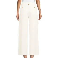 Cargo-Bundfaltenhose mit weitem Bein für Damen