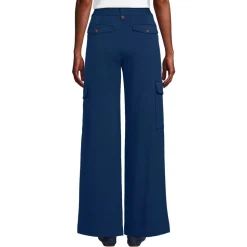Cargo-Bundfaltenhose mit weitem Bein für Damen