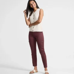 7/8-Cargohose aus Lyocell-Mischung Mid Waist für Damen