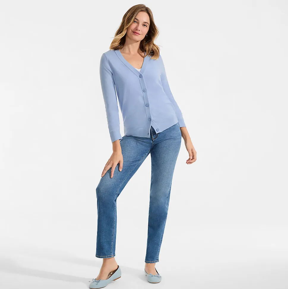 CashTouch Cardigan mit V-Ausschnitt für Damen