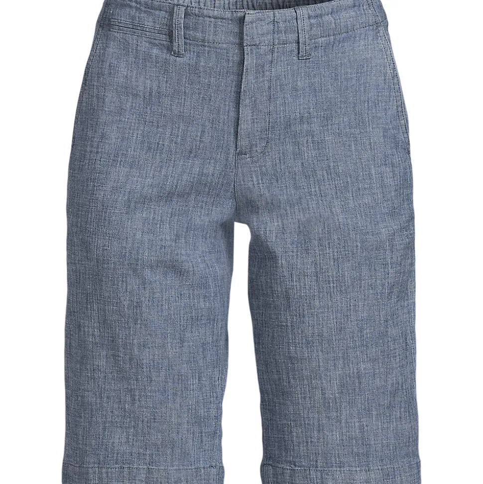 Chambray-Bermudas für Damen in Plus-Größe