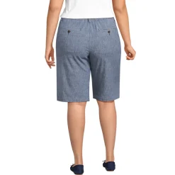 Chambray-Bermudas für Damen in Plus-Größe