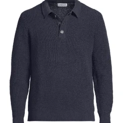 Chenille-Pullover mit Polokragen für Herren