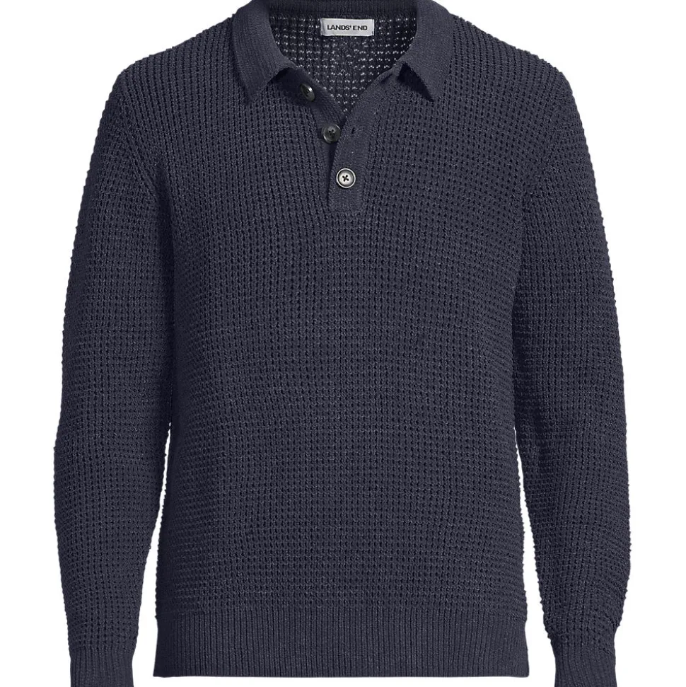 Chenille-Pullover mit Polokragen für Herren