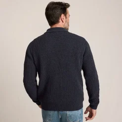 Chenille-Pullover mit Polokragen für Herren