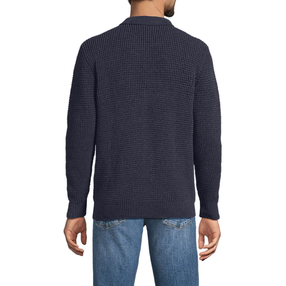 Chenille-Pullover mit Polokragen für Herren