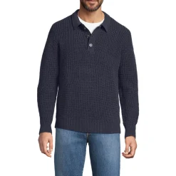 Chenille-Pullover mit Polokragen für Herren