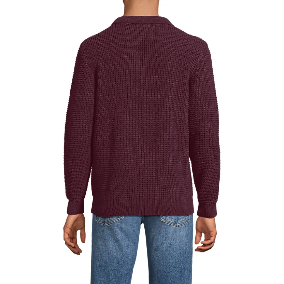 Chenille-Pullover mit Polokragen für Herren