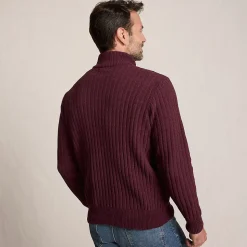 Chenille-Pullover mit Reißverschluss für Herren
