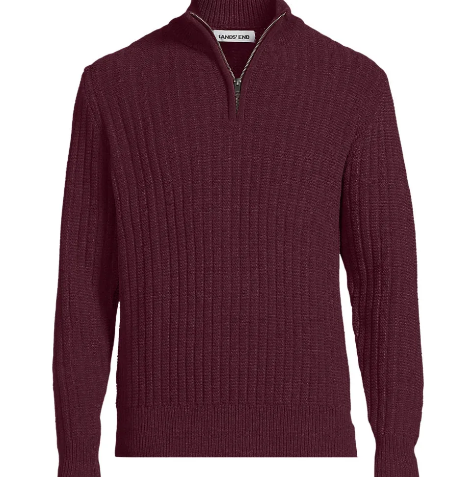 Chenille-Pullover mit Reißverschluss für Herren