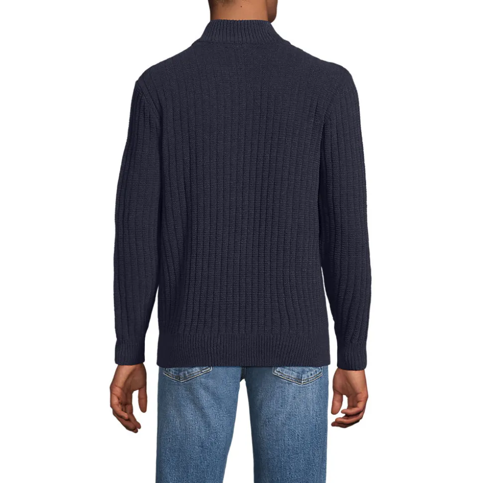 Chenille-Pullover mit Reißverschluss für Herren