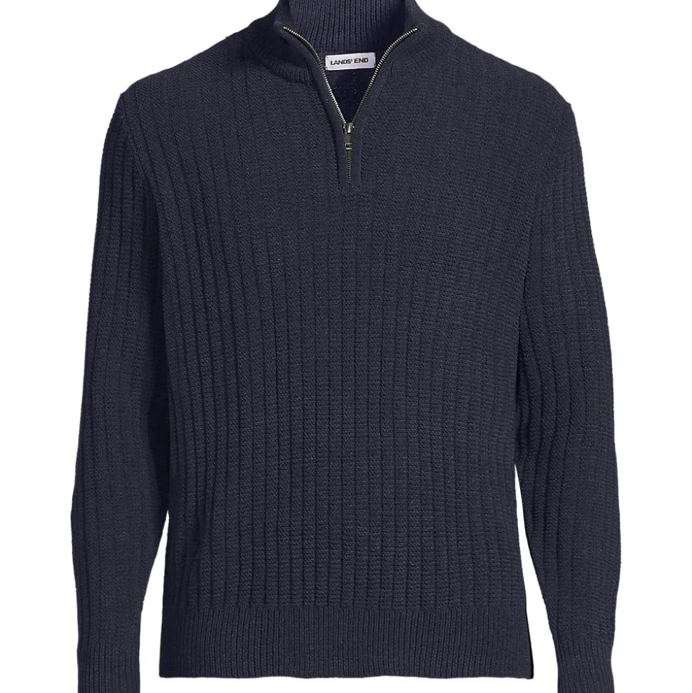 Chenille-Pullover mit Reißverschluss für Herren