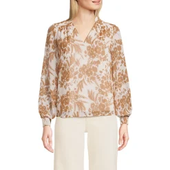 Chiffonbluse mit abnehmbarer Schleife für Damen