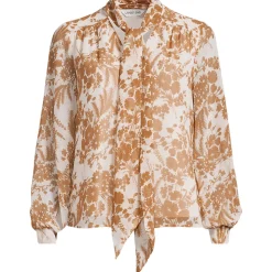 Chiffonbluse mit abnehmbarer Schleife für Damen