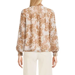 Chiffonbluse mit abnehmbarer Schleife für Damen