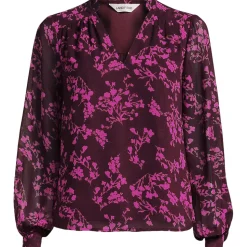 Chiffonbluse mit abnehmbarer Schleife für Damen