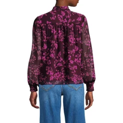 Chiffonbluse mit abnehmbarer Schleife für Damen