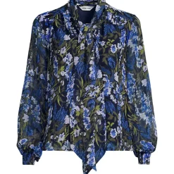 Chiffonbluse mit abnehmbarer Schleife für Damen