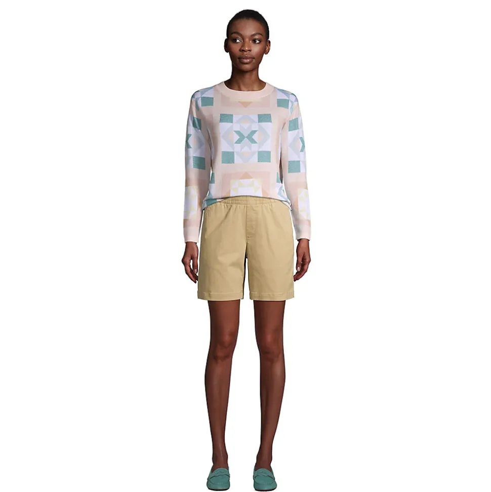 Chino-Shorts mit Dehnbund, 18 cm für Damen