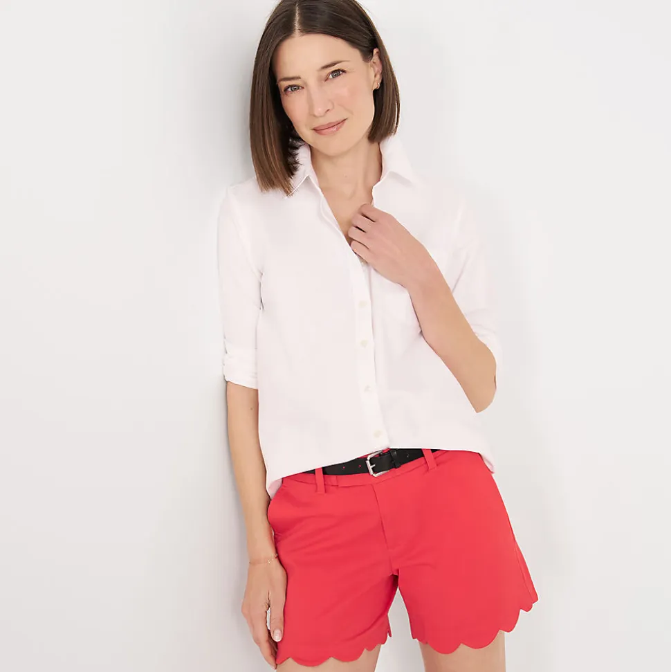 Chino-Shorts mit Wellensaum 12 cm für Damen