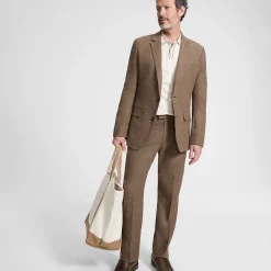 Classic Fit Blazer aus Leinenmix für Herren