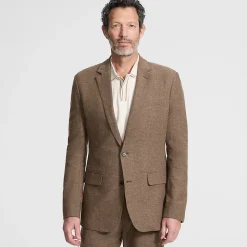 Classic Fit Blazer aus Leinenmix für Herren